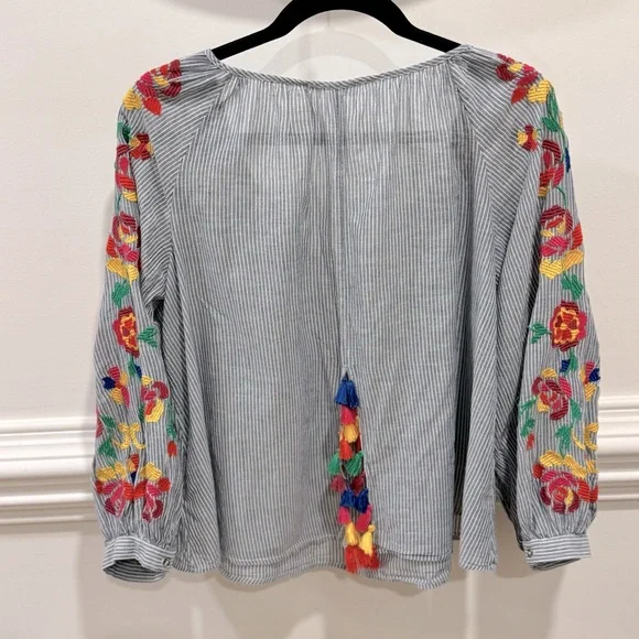 Anthropologie Embroidered Soleil Top by Floreat Size M - Picture 9 of 13